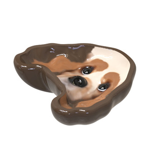 Tazón de Cerámica de Grado Boutique Personalizado para Perros con Forma de Cachorro de Orejas Largas, Plato de Alimentación para Mascotas con Esmalte Brillante para Venta al por Mayor de Marcas Premium - Product Image 3