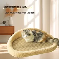 Planche à gratter chat en sisal en forme de canapé résistant à l'usure résistant aux rayures sans perte avec meuleuse à griffes de lit de refroidissement meubles pour animaux de compagnie