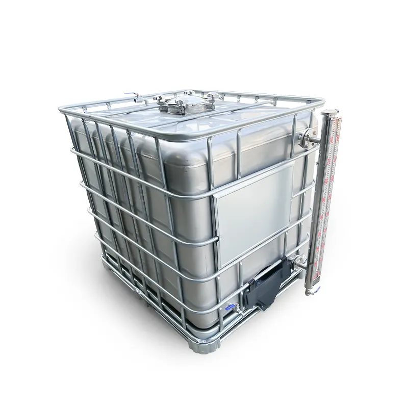 Réservoir cubique de stockage d'acide chimique de l'acier inoxydable 1000L IBC pour le liquide dangereux