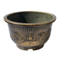 Grand pot de fleurs cylindrique Dragon de calibre large, en plastique écologique et durable pour la maison