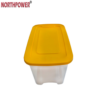 Conteneur de rangement en plastique transparent de grande capacité 30 gallons, empilable, avec couvercle, pour garage, entrepôt, rangement à domicile