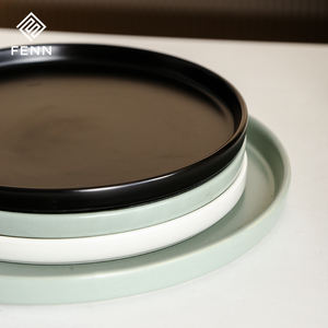 خدمة طاولة أطباق غير قابلة للكسر من البورسلين والأطباق السوداء للمطبخ والمنزل - Product Image 6