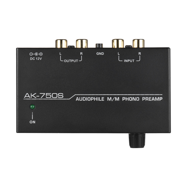 N-Audio AK750s Mini Ultra-Compact Passive Metal Professional Audio Phono Preamp Black 102dB Sensitivity 1 Year Warranty