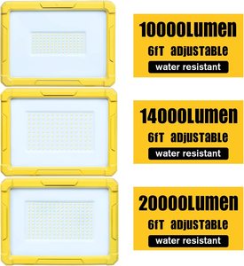 20000 Lumen 200W Dual Head <b>LED</b> Work <b>Light</b> Stand Waterproof IP65 5000K Daylight 120 Beam Angle Adjustable Tripod Individual WD-66 - Product Image 6