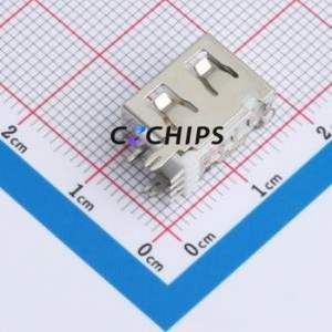 HC-USB2.0-L100-P USB Connector Through hole Component (THT) Connector Type-A USB 2.0 Female Side Insert - Product Image 2