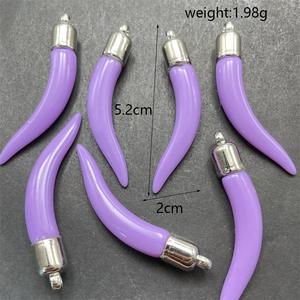 Pendentifs en acrylique Junkang à motifs variés en forme de dent de loup, bijoux populaires, colliers, connecteurs, accessoires - Product Image 6