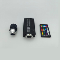 Kit de plafonnier LED RVBW 16W à fibres optiques 0,75 mm, effet ciel étoilé et étoiles filantes, 2m*450 fibres, contrôle par APP/télécommande