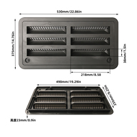 Kit de couvercles latéraux noirs pour réfrigérateur de camping-car, 20-3/4" L x 10-3/4" H, avec moustiquaire pour caravane et remorque