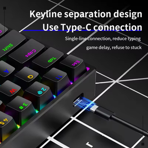 Hot Selling 65% Portable Wireless RGB Mechanical <b>Keyboard</b> 68 Key Compact Gaming <b>Keyboard</b> Tactile Blue Red Switches - Product Image 5