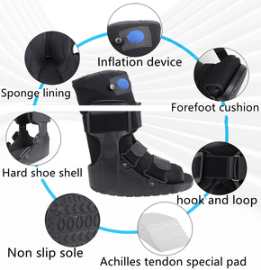 उच्च गुणवत्ता वाले एकीकृत रबर आउट एकमात्र फिजियोथेरेपी उपकरण ऑर्थोपेडिक टखने के फ्रैक्चर एयर वॉकर बूट टखने का समर्थन किया - Product Image 4