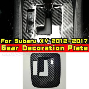 Placa Decorativa de Fibra de Carbono para la Palanca de Cambios de Subaru XV 2012-2017, para Volante a la Derecha/Izquierda, Modificación de la Placa de la Palanca de Cambios - Product Image 1