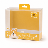Boîte blister transparente en PET avec languette de suspension personnalisée, impression artistique, conteneur de présentation pour kits de jouets pour chiens et chiots