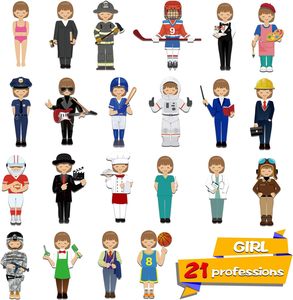 Từ gỗ Dress-up búp bê với các loại trang phục không trung bình của bạn Búp Bê Giấy trang trí nội thất giả vờ chơi đồ chơi - Product Image 4