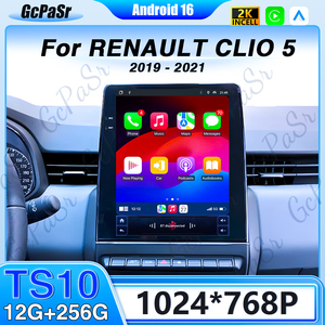 Autoradio Android 16 avec GPS 5G WiFi pour Renault <span class=keywords><strong>Clio</strong></span> <span class=keywords><strong>5</strong></span> 2019-2021 9.7" Style Tesla - Product Image 1