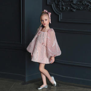 S0859N 2026 boda flor niña vestido niña cumpleaños tutú falda pasarela Piano actuación <span class=keywords><strong>disfraz</strong></span> encaje-up princesa vestido - Product Image 1