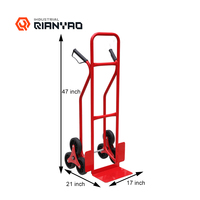 Chariot à main pliable à 6 roues pour monter les escaliers avec des roues triangulaires de 6 pouces
