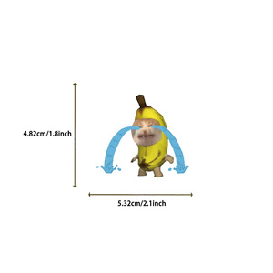 50 Uds dibujos animados Banana Cat Meme Graffiti pegatina Notebook guitarra decorada Diy pegatinas impermeables - Product Image 6