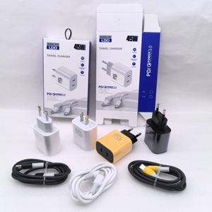 Bloc chargeur <span class=keywords><strong>USB</strong></span> <span class=keywords><strong>C</strong></span> double port <span class=keywords><strong>20W</strong></span> Adaptateur secteur PD Chargeur mural de type <span class=keywords><strong>C</strong></span> pour Samsung S23 S22 S24 16 15 Pro Max Produit électrique - Product Image 2