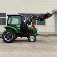 Tracteur agricole 4x4 de 50 CV avec chargeur frontal et pompe de rétrocaveuse, certifié CE, Ruijie