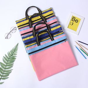 Bolsa de Lona Impermeable, Duradera, Colorida, de Gran Capacidad, Portátil, para Documentos, con Doble Compartimento y Cierre de Cremallera - Product Image 4