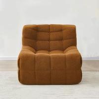 Ensemble de canapés modulables de luxe modernes en éponge marron pour appartement, salon, canapé-lit individuel, hôtel