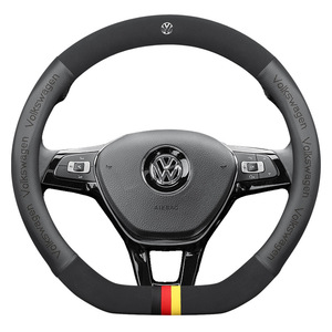 Funda Universal de Cuero PU para <span class=keywords><strong>Volante</strong></span> de Coche, Apta para <span class=keywords><strong>Volante</strong></span> de <span class=keywords><strong>Volkswagen</strong></span> - Product Image 1