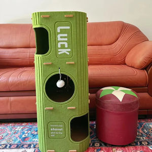 Menara pohon panjat kucing mewah klasik Solid ramah lingkungan 40cm 1.5kg semua musim ruang tamu menggunakan mainan hewan peliharaan Polybag - Product Image 1