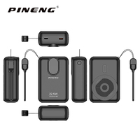 Batterie Li-Polymère 20000mAh Charge Rapide Sans Fil 18W Ultra Mince Universel 2-en-1 Chargeur Rapide Power Bank Câble Intégré