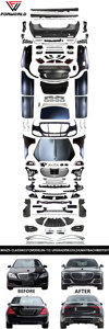 Kit Completo de Carrocería FW Factory, Parachoques Delantero y Trasero, Rejilla, Guardabarros, Capó, Faros para BENZ Clase S W221 (06-13) ACTUALIZACIÓN W223 (24) <span class=keywords><strong>MAYBACH</strong></span> - Product Image 6