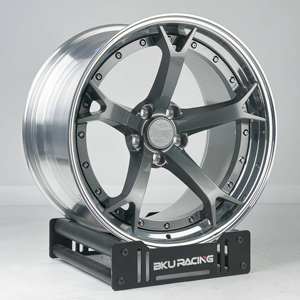 Jantes Bku forgées en 2 parties 5x114.3 pour <span class=keywords><strong>Nissan</strong></span> GTR <span class=keywords><strong>350Z</strong></span> 370Z 400Z G37 Q50 <span class=keywords><strong>Nismo</strong></span> V1, jantes personnalisées à déport profond de 19, 20, 21, 22 pouces - Product Image 1