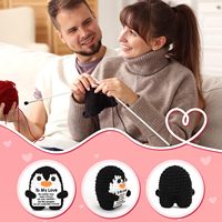 Handgemaakte Gehaakte Pinguïn Huwelijksverjaardag Valentines Cadeau Voor Vrouwen Mannen, Romantisch Ik Hou Van Je Cadeau Voor Koppels Vrouw Man