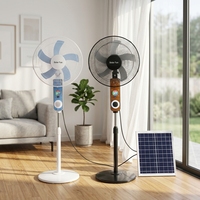 Ventilateur 16 pouces AC/DC de fabrication chinoise, rechargeable solaire, avec fonction USB, musique et lumière LED, compatible Bluetooth, pour usage extérieur, domestique et automobile