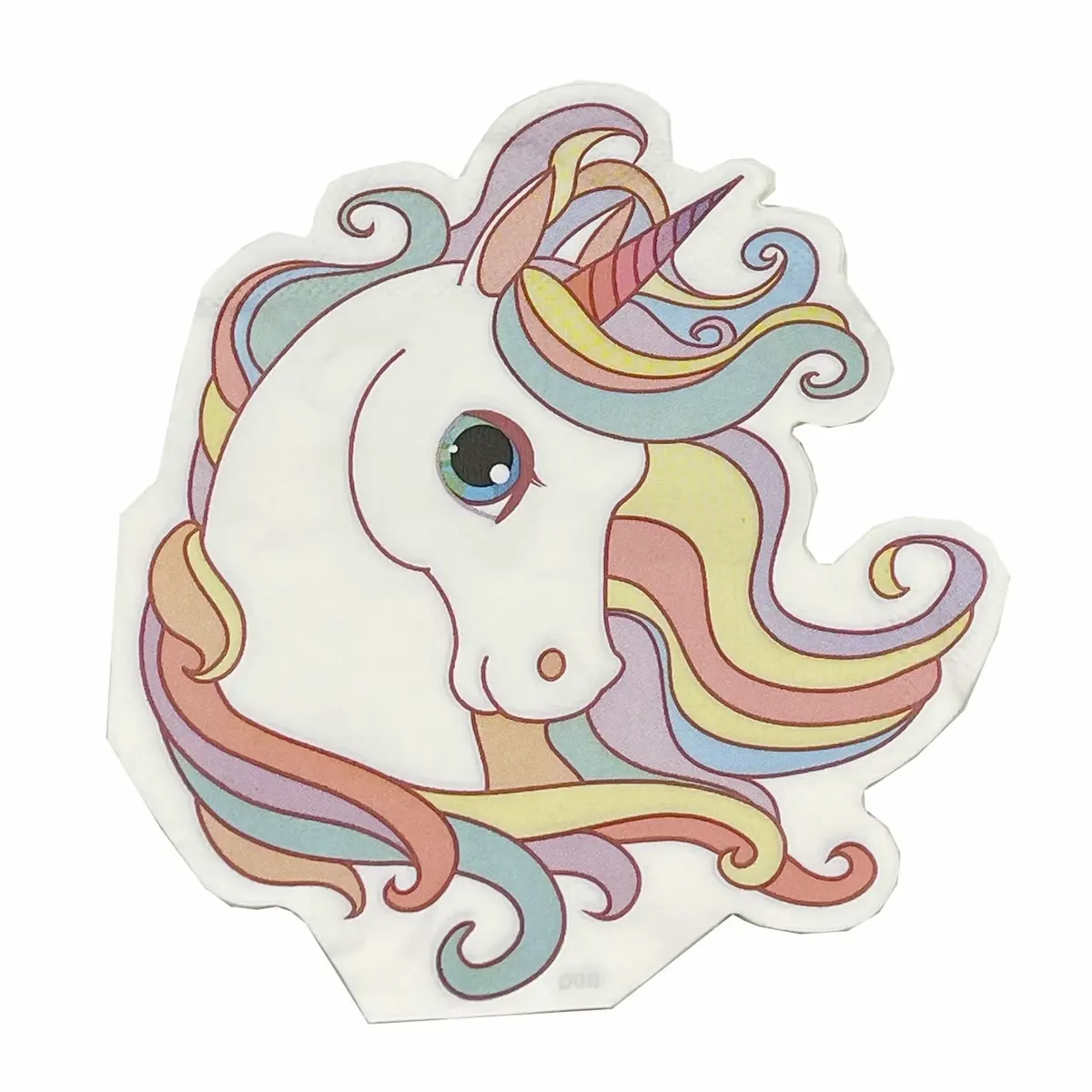 Serviettes jetables Serviette en papier licorne Serviettes imprimées de fête en forme de dessin animé pour enfants