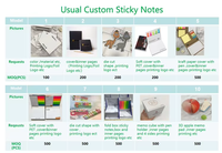 Bloc-notes adhésif personnalisable pour entreprise, imperméable, transparent, auto-adhésif, bloc-notes d'écriture, papeterie de bureau, bloc-notes adhésif