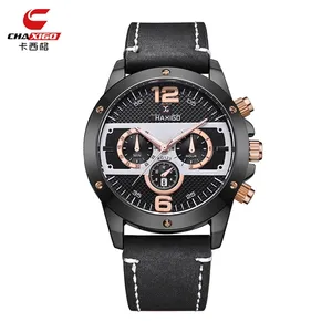 CHAXIGO KG123 Men Quartz Wrist Watch Men Luxury Popular 20ミリメートルLeather Band Watch
