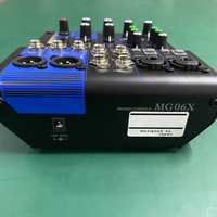Console de mixage audio compacte professionnelle 6 canaux, console de mixage stéréo 6 canaux avec effets sonores multiples pour l'enregistrement sur scène en direct
