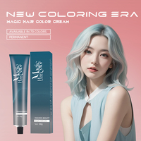 Tintes para el cabello permanentes mágicos fórmula súper suave recién llegados con crema de tinte para el cabello baja en amoníaco uso profesional salón de alta calidad