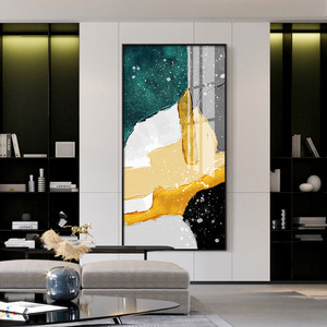 Grande Dipinto Astratto Moderno Beige <span class=keywords><strong>con</strong></span> Dettagli Dorati, Decorazione Murale Dipinta a Mano su Tela per Soggiorno e Arredamento <span class=keywords><strong>Casa</strong></span> - Product Image 2