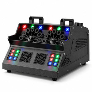 <b>Bubble</b> Machine Professional Double Wheel 200W <b>Bubble</b> Only No Smoke RGB LED DMX512 Remote for Stage <b>Wedding</b> Party - Product Image 1