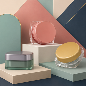 Offre Spéciale – Flacon Cosmétique Carré Transparent en Plastique AS 3g, Bouteille Vide à Large Ouverture pour Soins de la Peau, Flacon Échantillon Anti-fuite Couleurs Personnalisables - Product Image 1