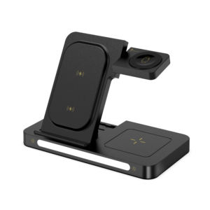 Chargeur sans fil magnétique portable pliable 3-en-1 de haute qualité, station de charge rapide sans fil 15W avec veilleuse - Product Image 3