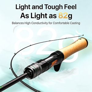 Caña de Pescar Giratoria de Fibra de Carbono Flexible y Ergonómica TRY&V, Resistente, Receptiva y Estable, para Pesca de Tiburones, Precio de Mayoreo - Product Image 3