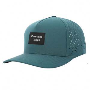 Gorra <span class=keywords><strong>de</strong></span> Béisbol Personalizada al por Mayor <span class=keywords><strong>de</strong></span> 5 Paneles con Logotipo <span class=keywords><strong>de</strong></span> <span class=keywords><strong>Goma</strong></span> PVC, Impermeable, con Orificios Cortados con Láser, Gorra Deportiva <span class=keywords><strong>de</strong></span> Alto Rendimiento para Papá - Product Image 1
