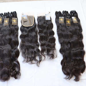 Venta al por mayor brasileño e indio 9A grado cabello Remy sin procesar virgen cutícula alineada cuerpo paquetes de ondas naturales estilos de encaje proveedor - Product Image 4