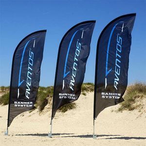 Drapeau publicitaire personnalisé d'extérieur, banderole, en plumes volants, pour la <span class=keywords><strong>plage</strong></span> - Product Image 1