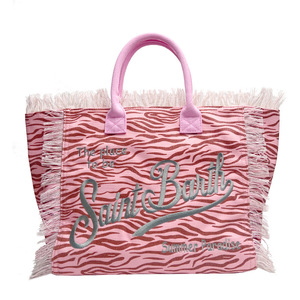 Borsa per il Trucco Boho <span class=keywords><strong>Chic</strong></span> con Nappine, Chiusura a Cerniera, Grande Capacità, Stampa Animalier, per Spiaggia, Festival Musicali e Viaggi - Product Image 4
