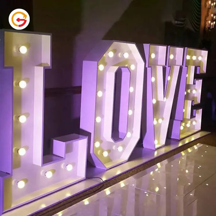 JAGUARS IGN Hersteller Custom Love Marquee Letters 4ft Hochzeit dekorative Big Marquee Letter Lights