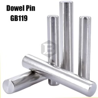 Goupille à ressort rainurée trempée et rectifiée BOSS DIN 6325 en acier à roulements SUJ2, finition brillante, diamètre 10 mm, longueur 50 mm