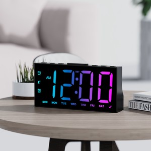 Igital <span class=keywords><strong>7</strong></span>-or olor radiante, isplay lastic plástico agic or olor crecreen larm Lock lock con harging UAL larlarms & 9-inute nooze - Product Image 2
