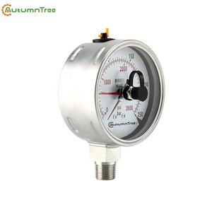 빨간색 포인터가 있는 모든 스테인리스 스틸 316L 압력계 오일 충전 압력 게이지, MOD 118A-M - Product Image 1